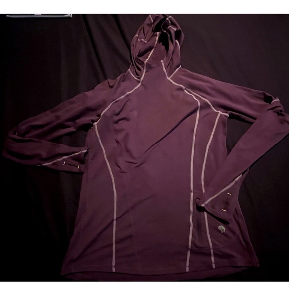 Mountain Hardwear Tops - Mountain Hardwear Women Purple Long Sleeve Hooded Pullover Thumbhole OL3726 MD